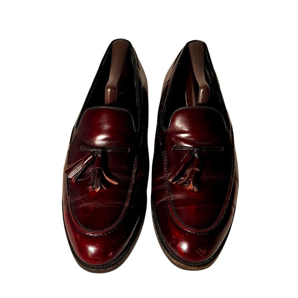 Vintage Florsheim Cordovan Shell Imperial Tuscany Tassel Loafer Size 8.5